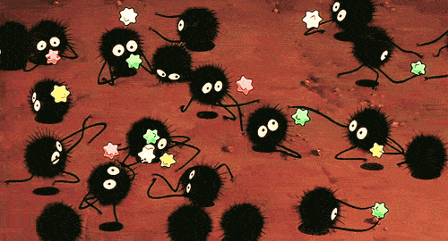 soot sprites carrying candy stars