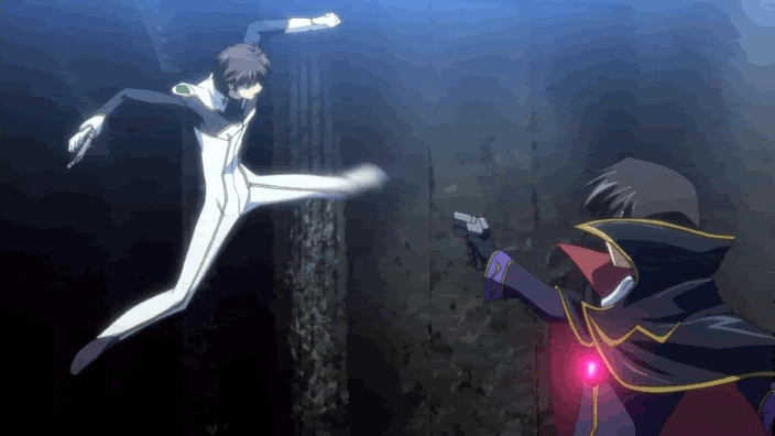 Suzaku spinning kick from Code Geass